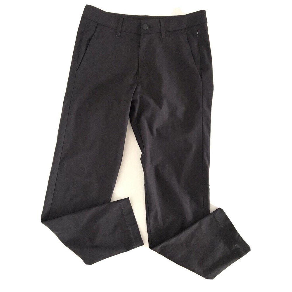 Lululemon | Women's Black Belt Looped Side Pocket Trouser Pants Size 28 - Picture 2 of 12